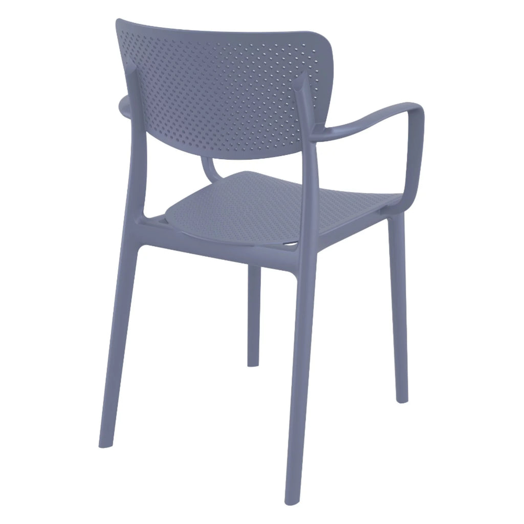 White Outdoor Dining Arm Chair Set of 2 H4683