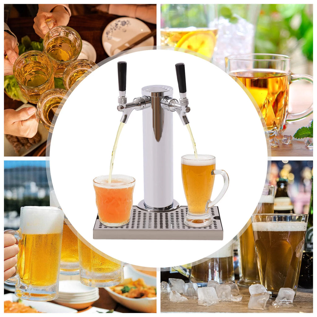 Stainless Steel Beer Tower Kit with Dual Gauge Regulator W55262