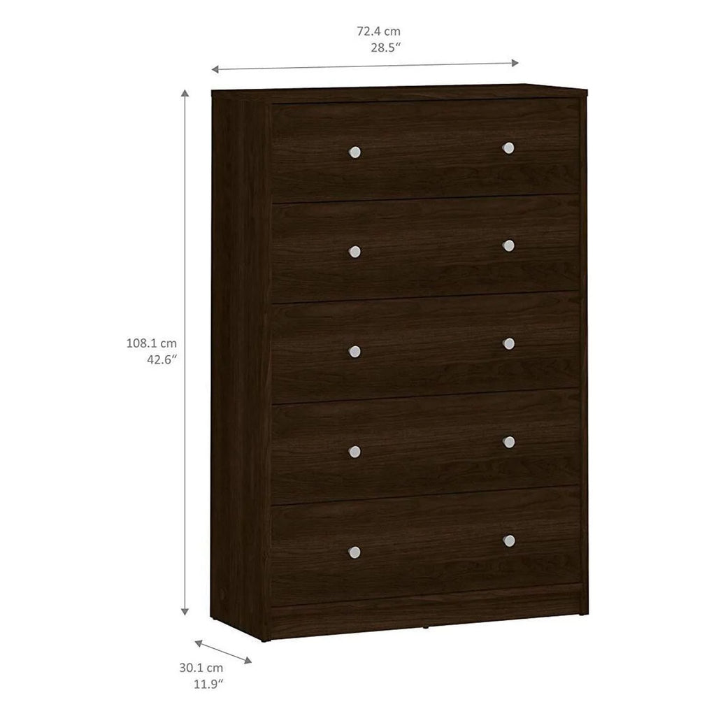 5 Drawer Chest Grey O44566