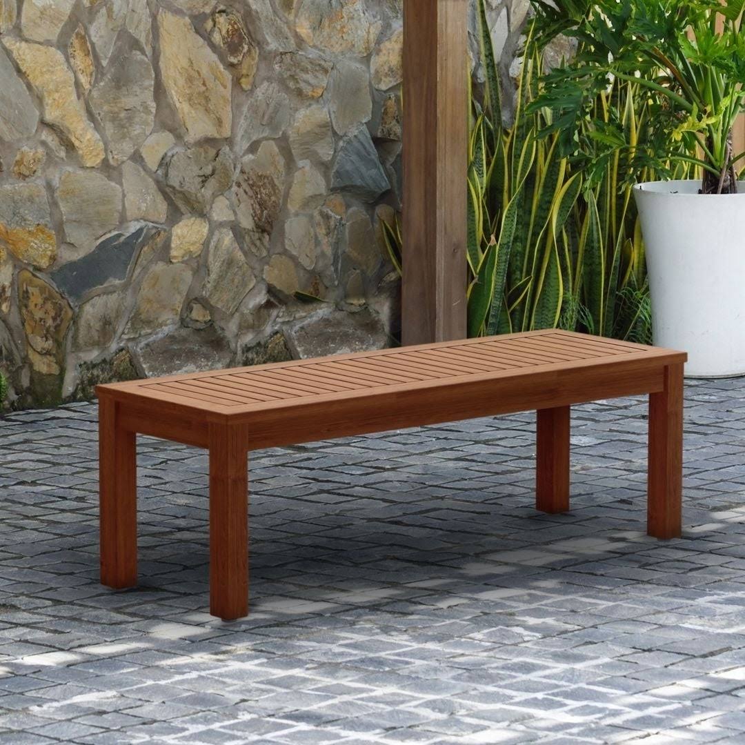 3 Piece Eucalyptus Rectangular Patio Dining Set B22076