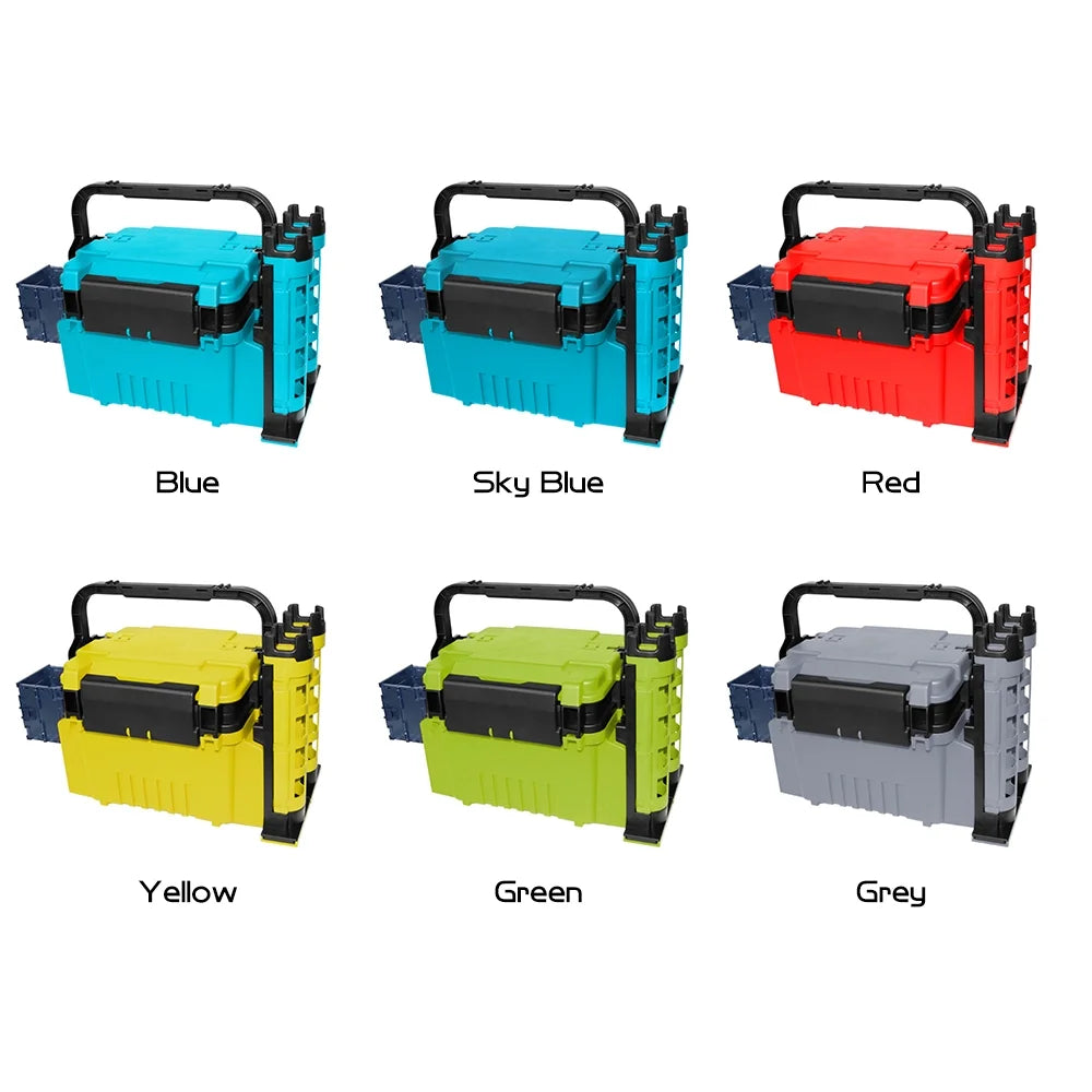Fishing Box Case with Bottle Holder and Rod Stand Tubes N4518
