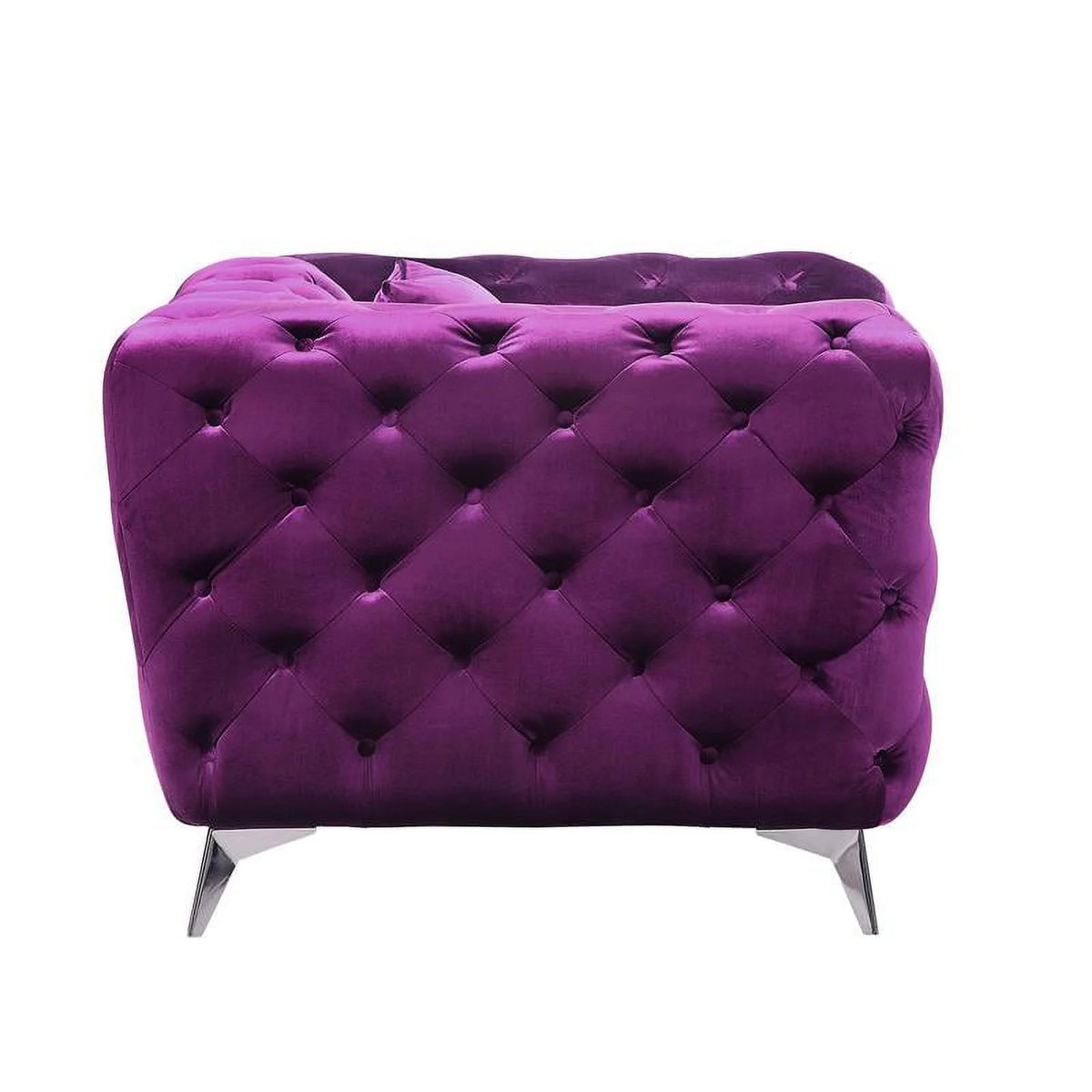 Purple Fabric Loveseat J74319