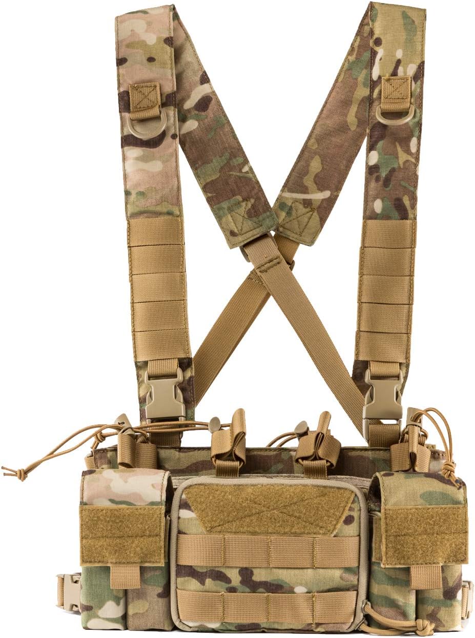 Tactical Chest Rig with Rifle & Pistol Mag Pouch S335