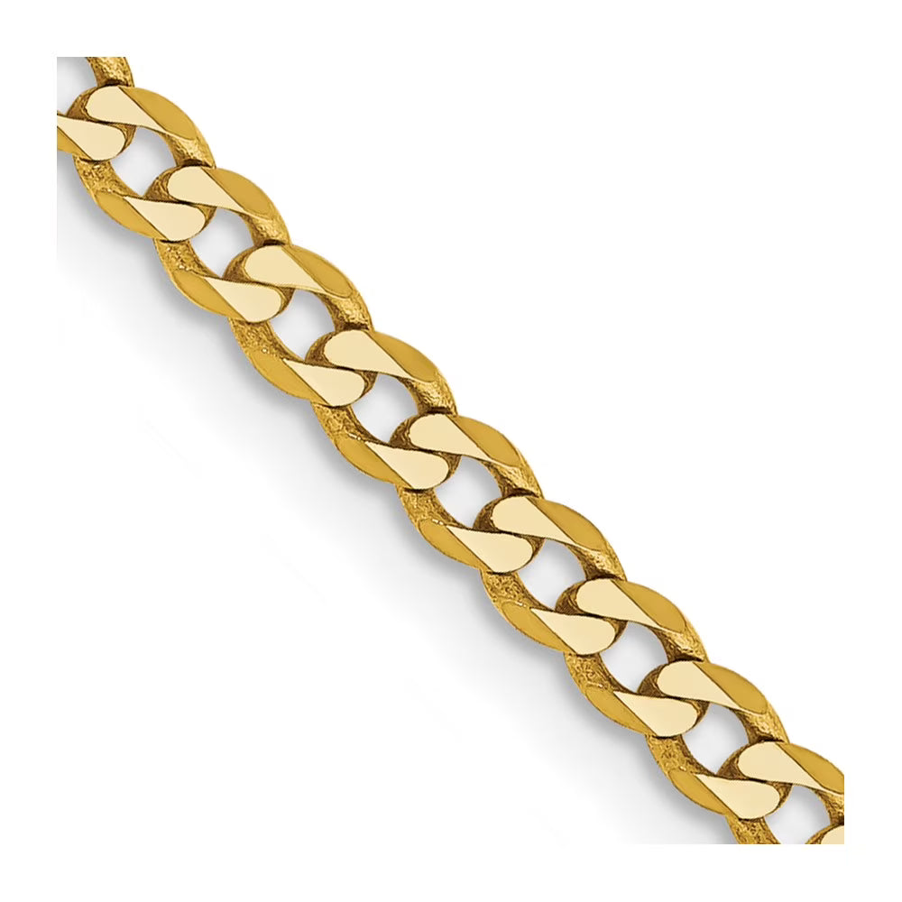 14 Karat Yellow Gold 2.3mm Beveled Curb Chain Y181451