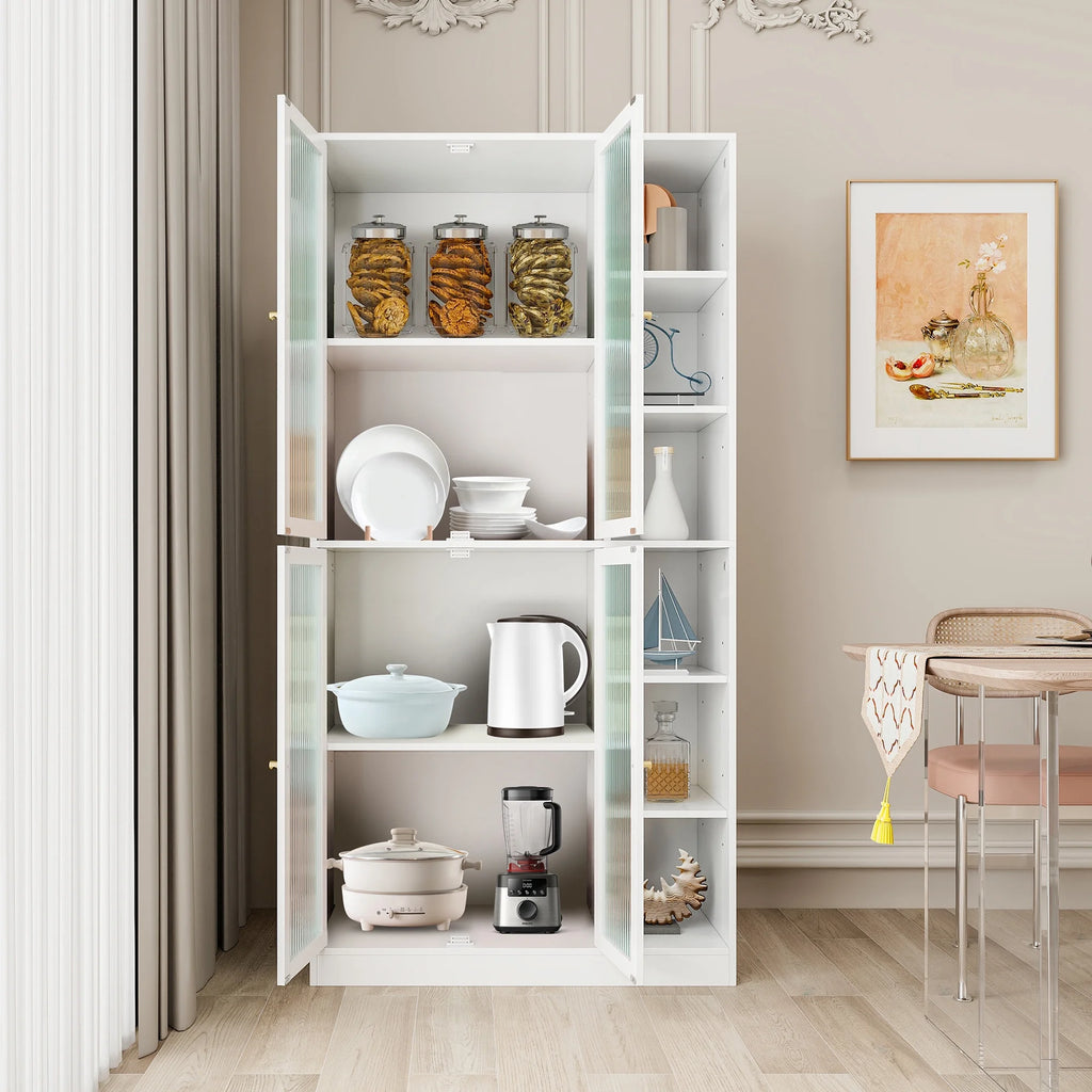 White Kitchen Storage Cabinet U143