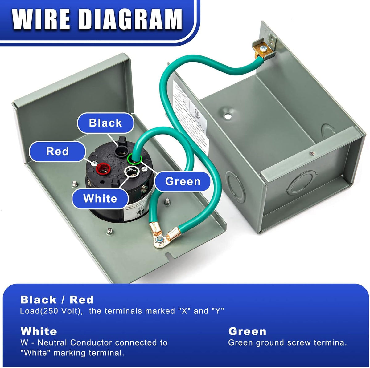50 Amp Generator Power Inlet Box NEMA SS2-50P A6516