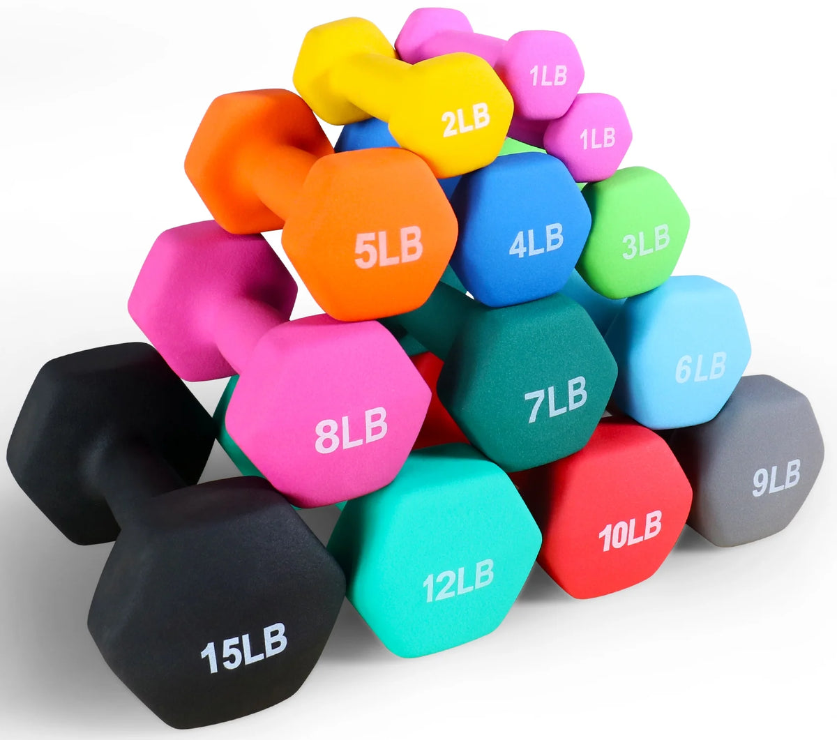 1 lbs Pair Vinyl Coated Dumbbells F163481