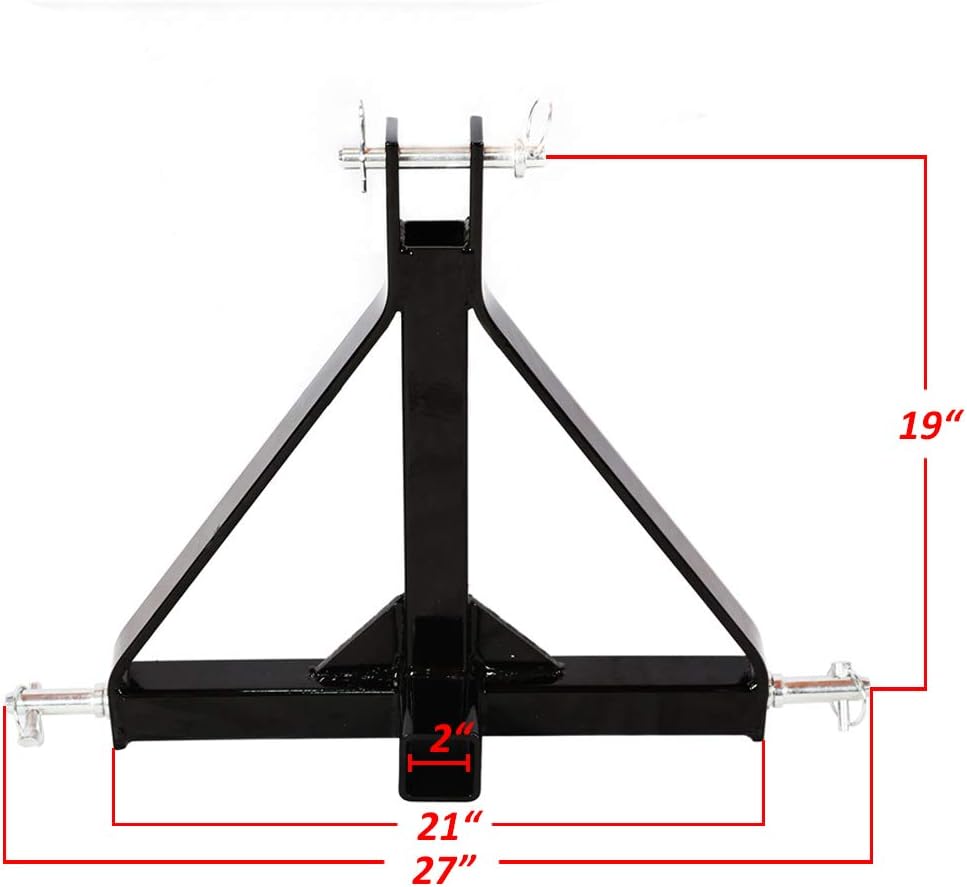 3 Point 2 Receiver Trailer Hitch Category 1 Tractor Tow Drawbar Adapter A326784