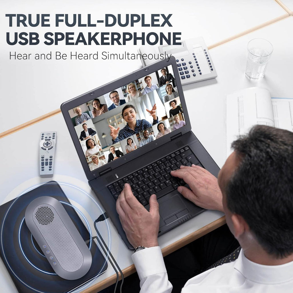 Pack of 2 USB Speakerphone with 360° Omnidirectional Microphone A247