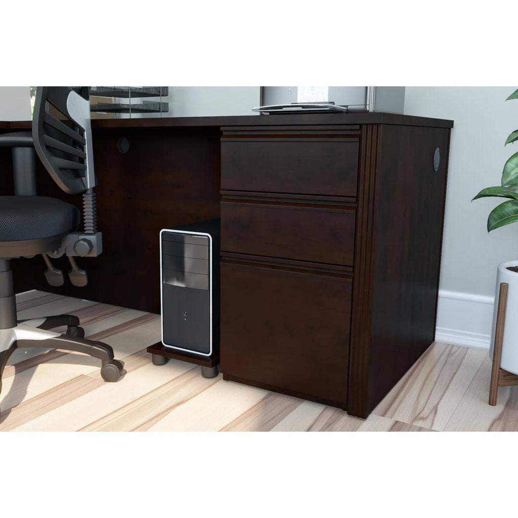 Bordeaux Graphite Pedestal Desk I12699