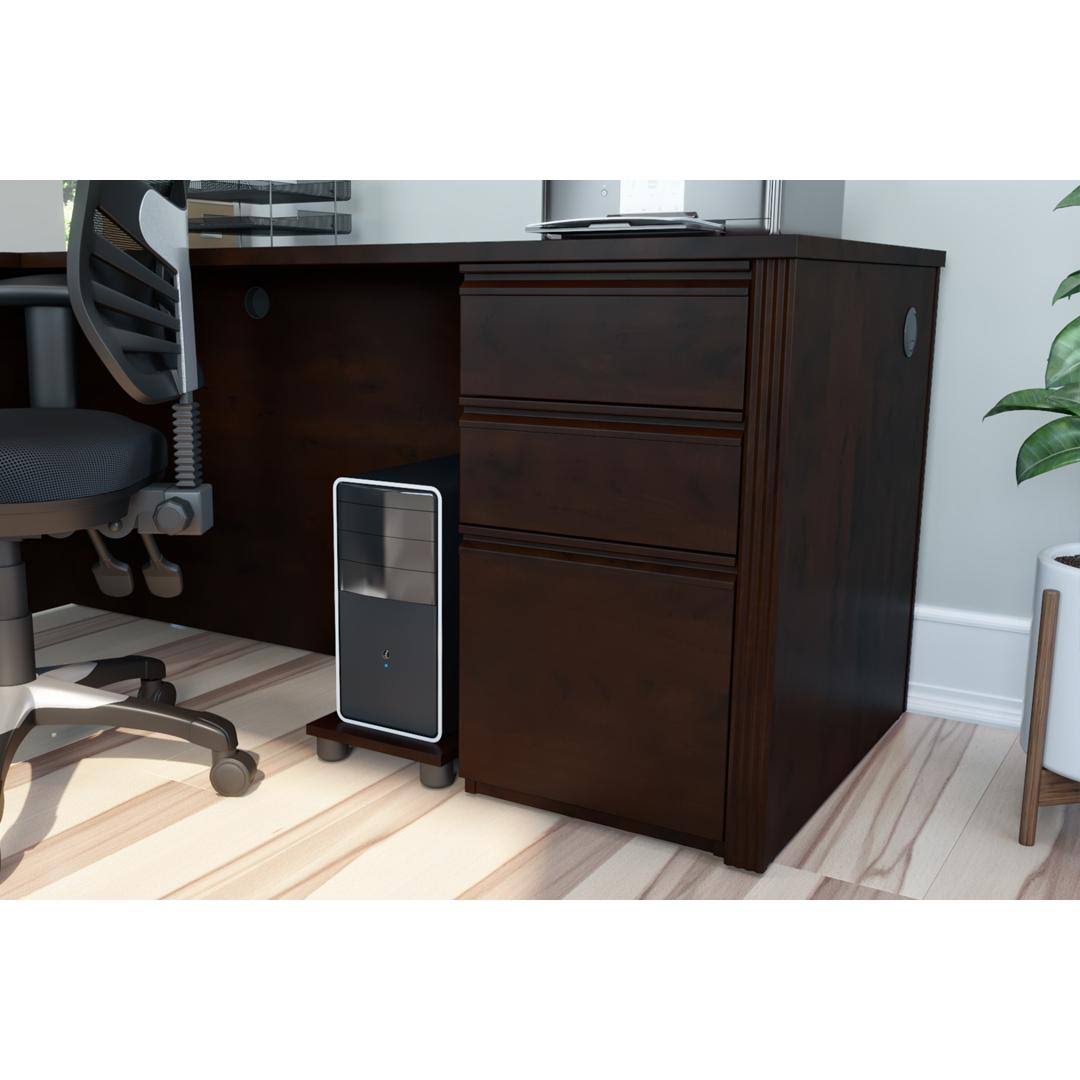 Bordeaux Graphite Pedestal Desk I12699