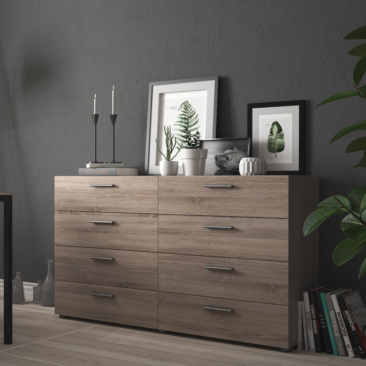 White 8 Drawer Double Dresser Z566807