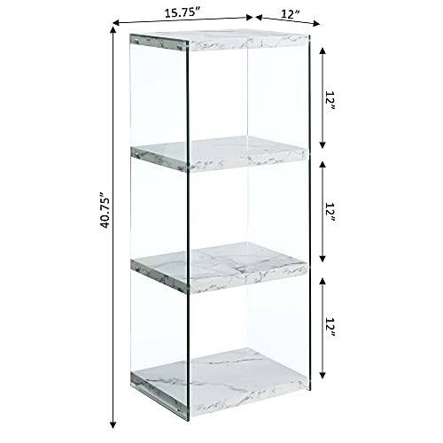 White 4 Tier Bookcase F143616