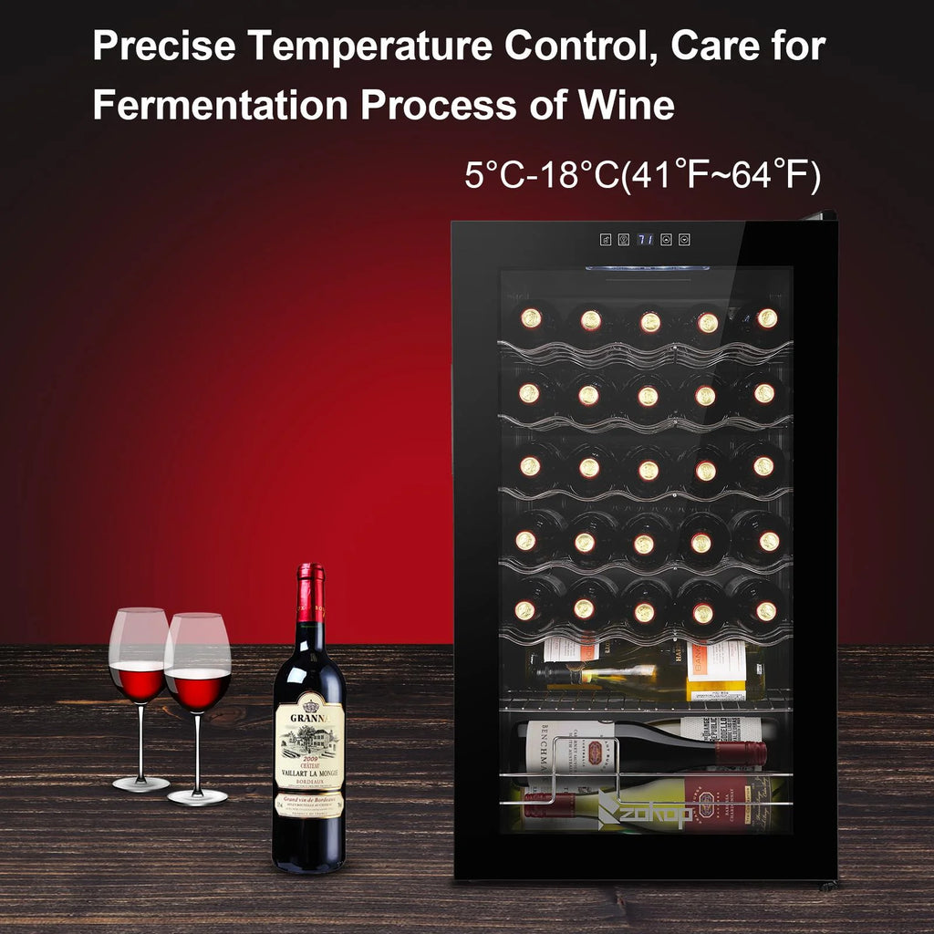 34 Bottle Compressor Wine Fridge, Black P754
