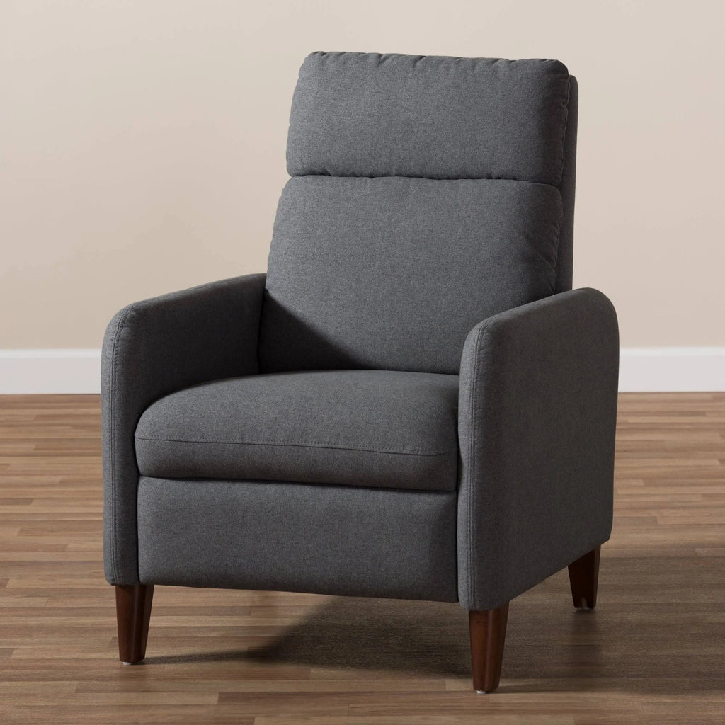 Grey Fabric Recliner T9413