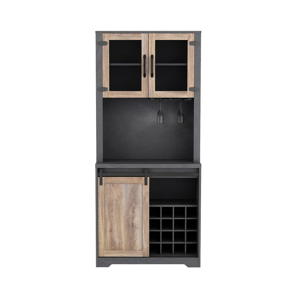 31 Inch Black Bar Cabinet V22944