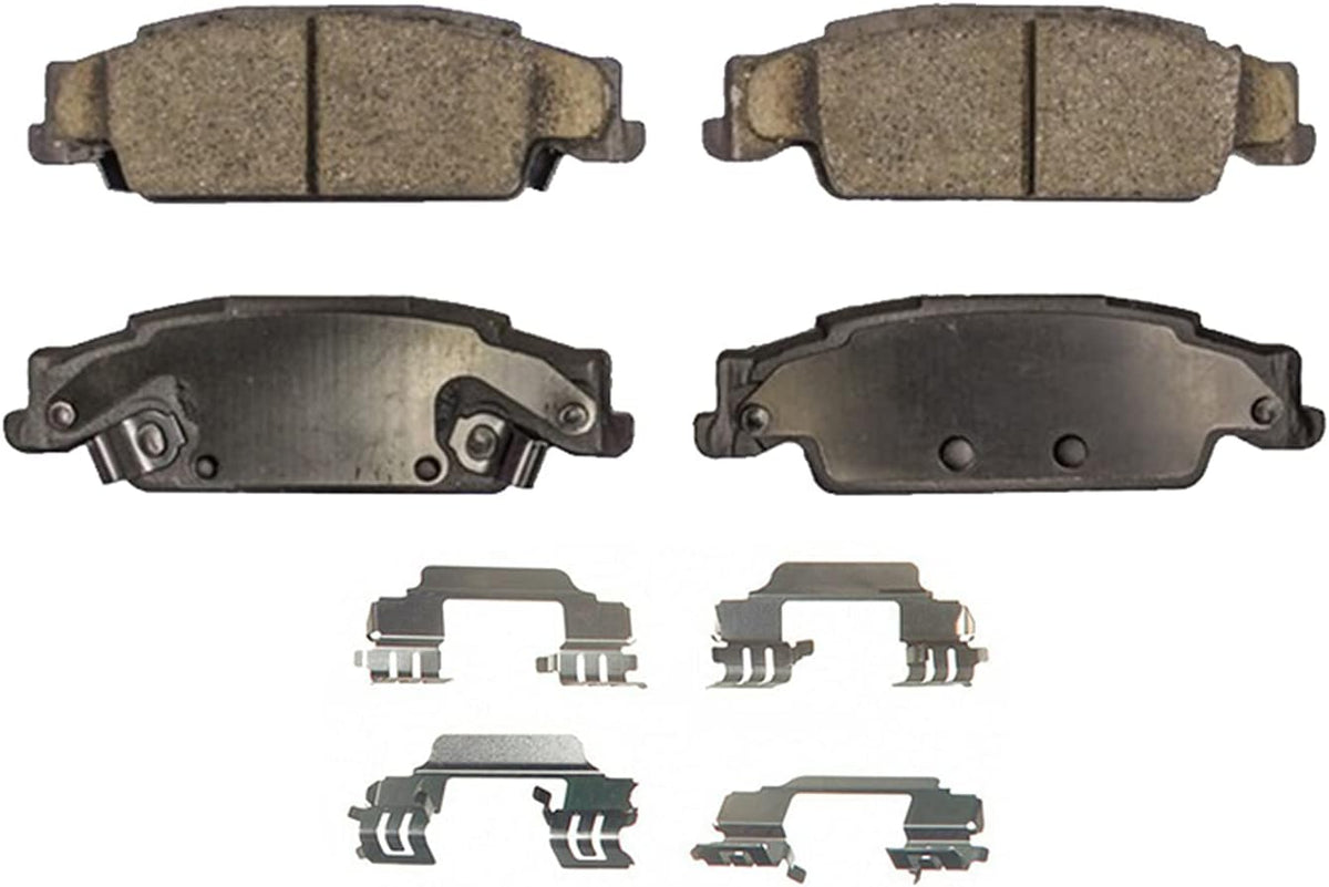 Front and Rear Ceramic Brake Pads 4pc Set Q407875